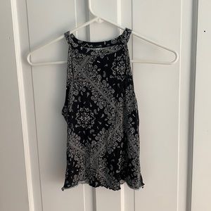 Juniors halter tank top